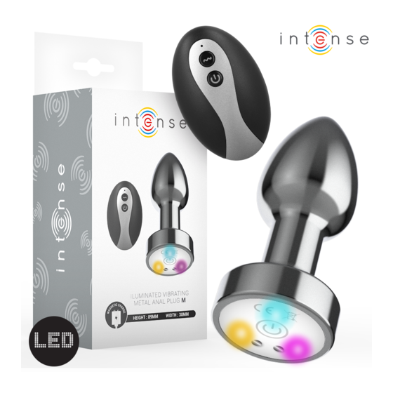 Plug anal vibrant en métal avec LED et télécommande – Taille S