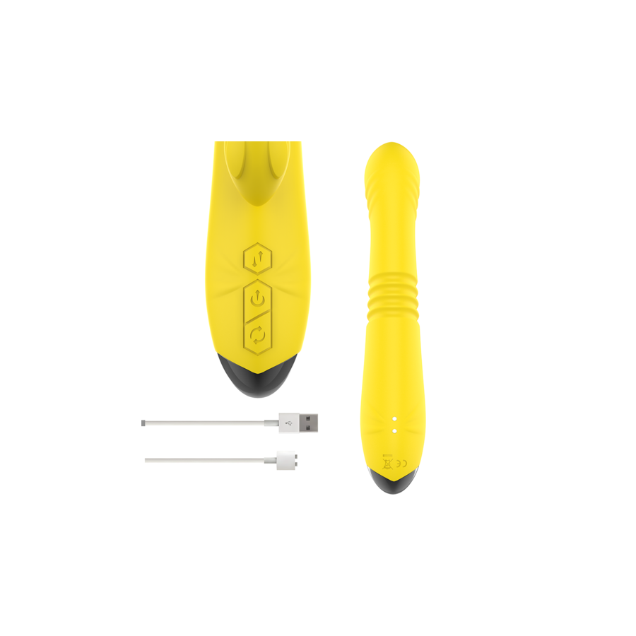 Vibrateur multifonction TOKY Up & Down jaune — Intense | Stimulation clitoridienne, rechargeable & étanche