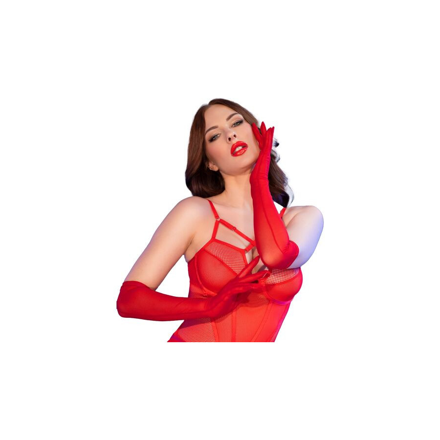 Gants Chilirose CR‑4878 noirs – Accessoire sexy en tissu élastique, taille unique