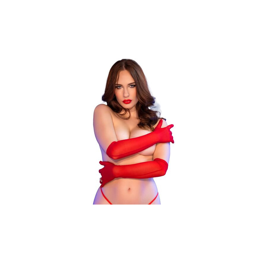 Gants Chilirose CR‑4878 noirs – Accessoire sexy en tissu élastique, taille unique