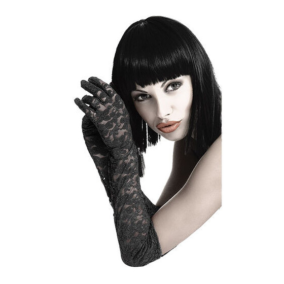 Gants Chilirose CR‑3071 noirs – Gants en dentelle élégants, taille unique