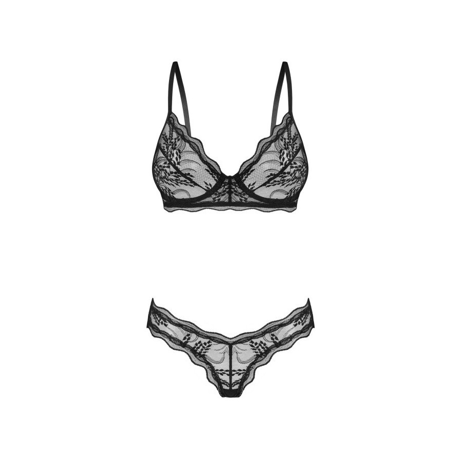 Perisia Ensemble 2 Pièces Noir - Lingerie Sexy | Ma Boutique en Folie