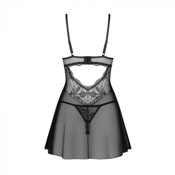 Perisia Babydoll et String Noirs - Lingerie Séduisante | Ma Boutique en Folie