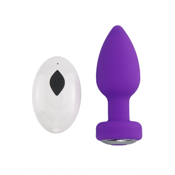 plug anal vibrant en silicone avec télécommande violet - Ma Boutique en Folie