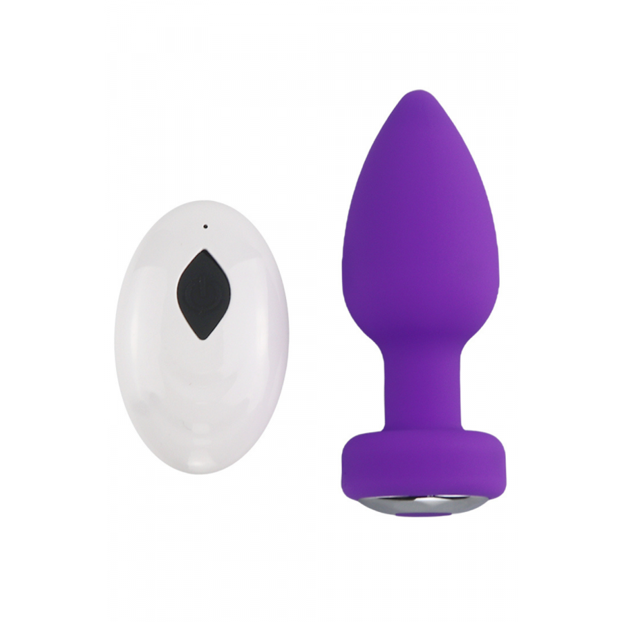 plug anal vibrant en silicone avec télécommande violet - Ma Boutique en Folie