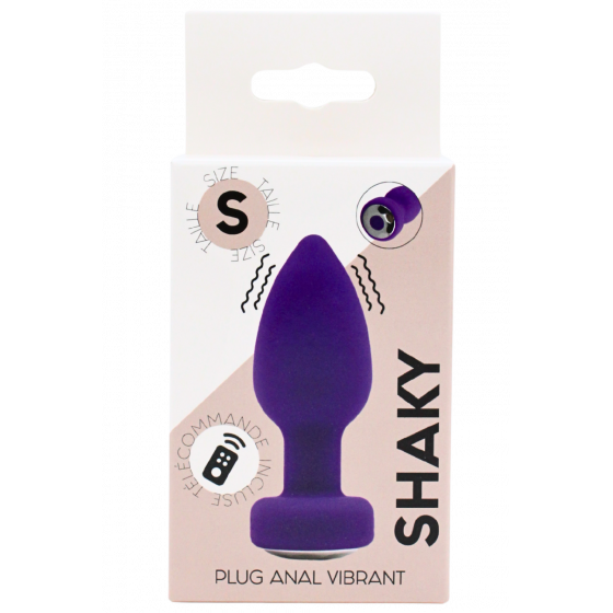 plug anal vibrant en silicone avec télécommande violet - Ma Boutique en Folie