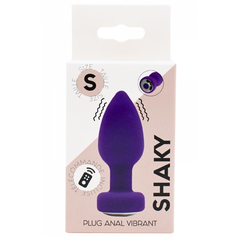 plug anal vibrant en silicone avec télécommande violet - Ma Boutique en Folie