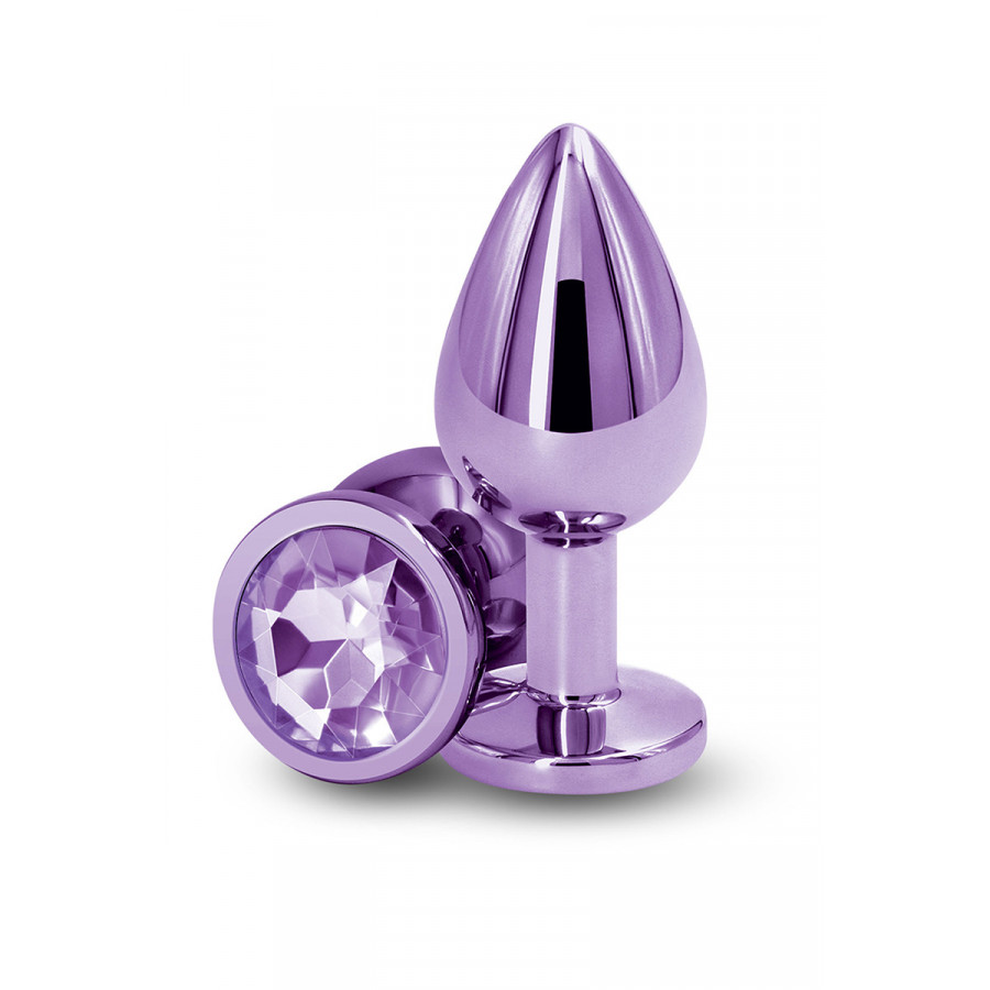 Plug bijou aluminium chromé violet M - Ma Boutique en Folie
