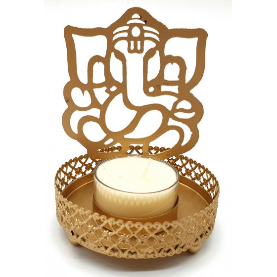 Bougeoir Ganesh en métal 11 cm – Ambiance zen & spirituelle | Ma Boutique en Folie