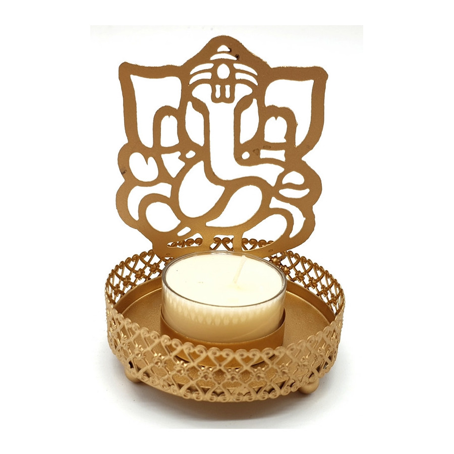 Bougeoir Ganesh en métal 11 cm – Ambiance zen & spirituelle | Ma Boutique en Folie