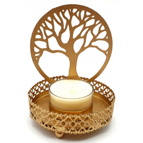 Bougeoir Réflexion Métal Arbre de Vie 11 cm – Ambiance zen & spirituelle | Ma Boutique en Folie