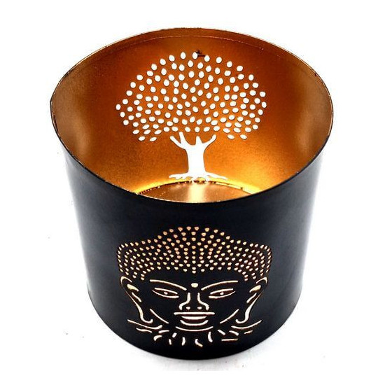 Bougeoir Métal Bouddha 9 cm – Ambiance zen & déco naturelle | Ma Boutique en Folie