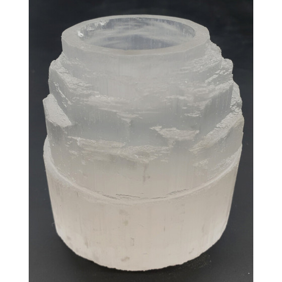 Bougeoir Sélénite Montagne 8cm – Ambiance zen & déco naturelle | Ma Boutique en Folie