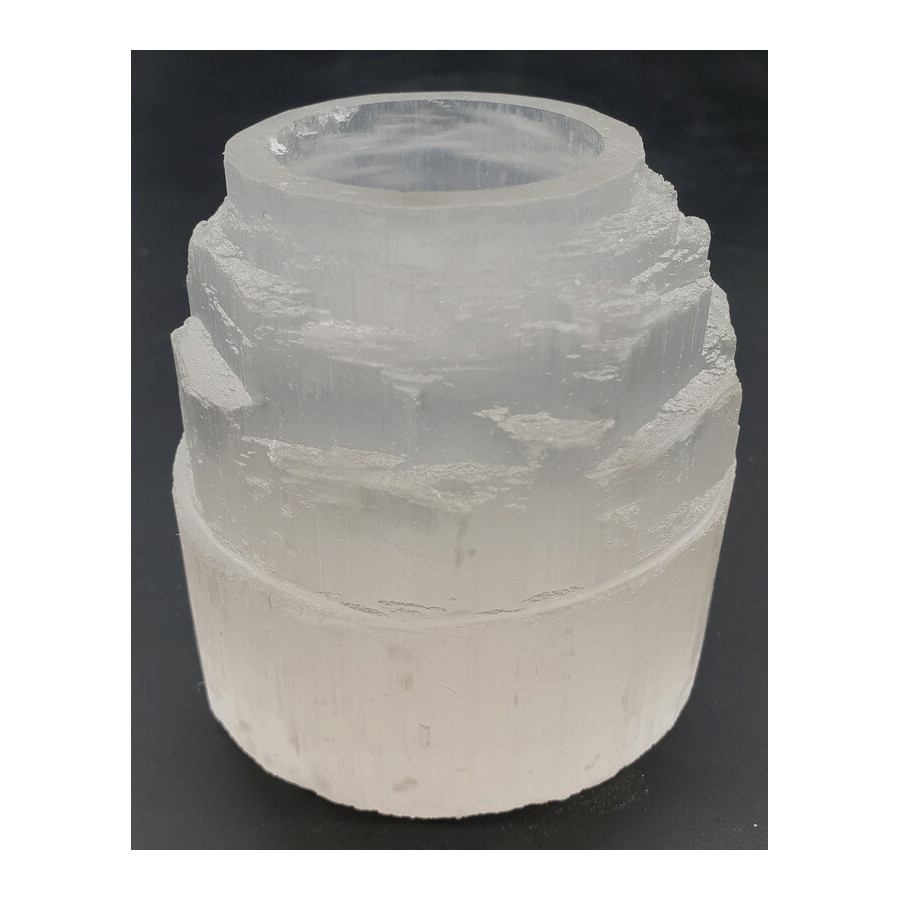 Bougeoir Sélénite Montagne 8cm – Ambiance zen & déco naturelle | Ma Boutique en Folie