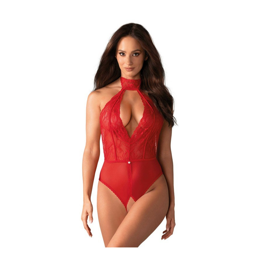 Dagmarie Body rouge Obsessive – Body sexy en dentelle
