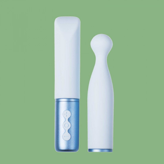 Aquamarine - The Naughty Collection - Vibromasseur à Tête Interchangeable Bleu