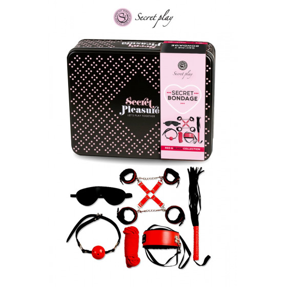 Kit BDSM 8 Pièces - Rouge & Noir