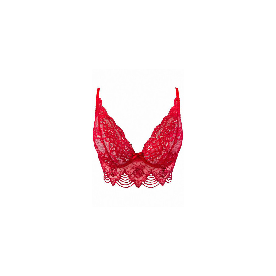 Soutien-gorge dentelle rouge Axami – Lingerie élégante & sexy