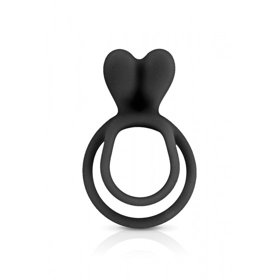 Double Cockring Noir Glamy - Ma Boutique en Folie