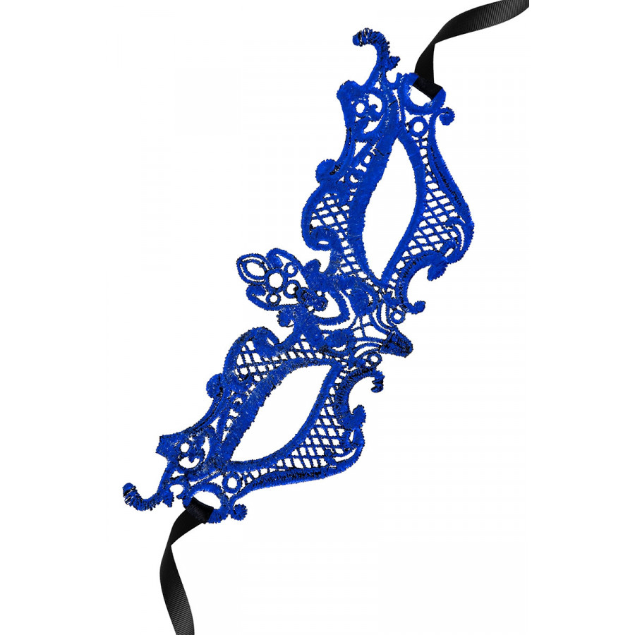 Loup Bleu Céleste – Masque Loup en Dentelle Brodée | Ma Boutique en Folie