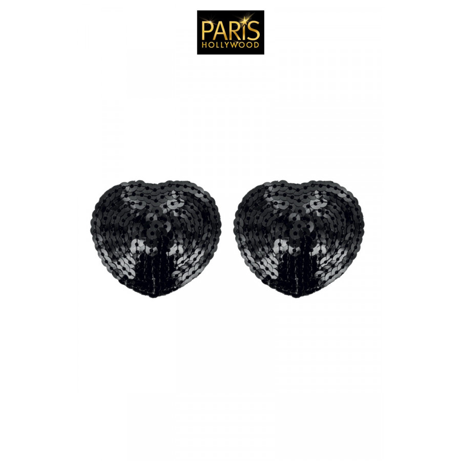 Caches‑tétons noirs sequin Paris Hollywood – Accessoire lingerie glamour