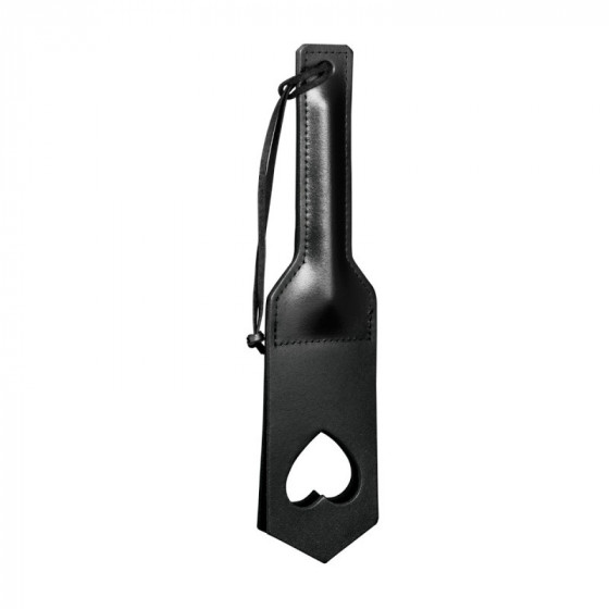 Paddle en Cuir Coeur Noir