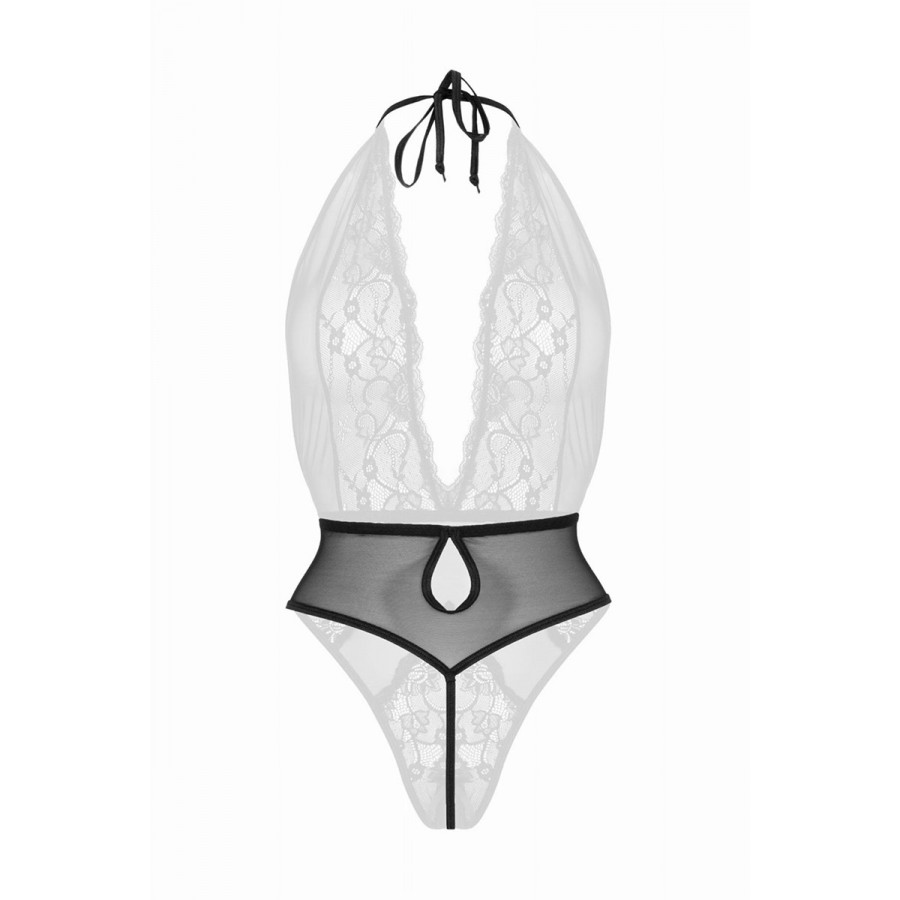 Body dos nu ouvert Dina - Noir Pas Cher