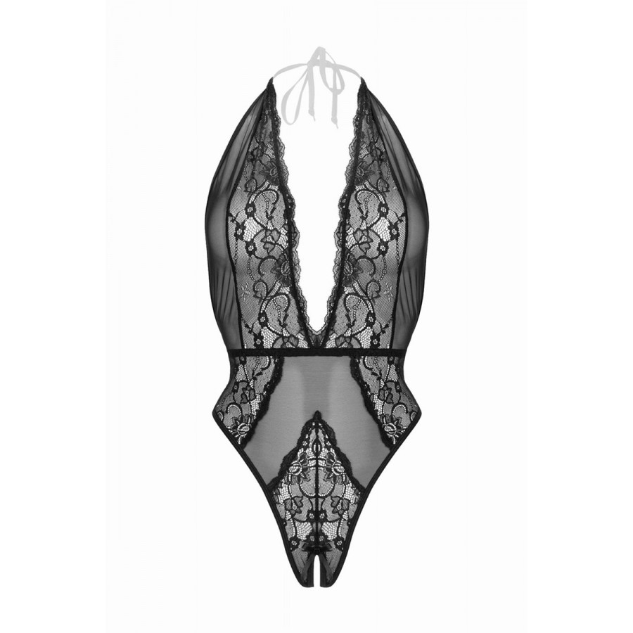 Body dos nu ouvert Dina - Noir Pas Cher