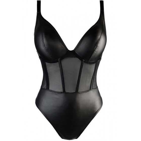 Body V-10590 Axami – Body sexy en tulle et wetlook