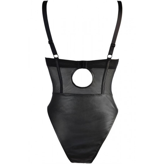 Body V-10590 Axami – Body sexy en tulle et wetlook