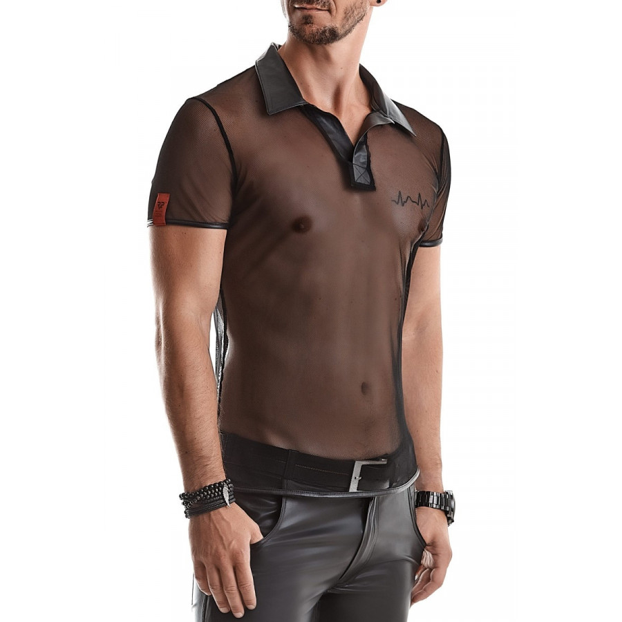 Polo maille transparente « Régnes » – Mode homme