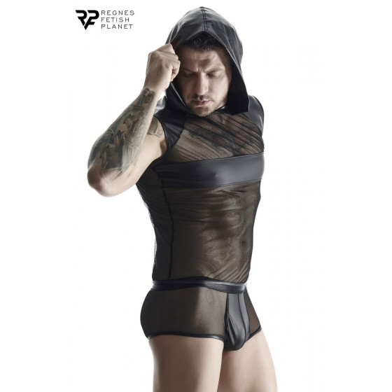 T-shirt à Capuche Wetlook et Mesh - Regnes