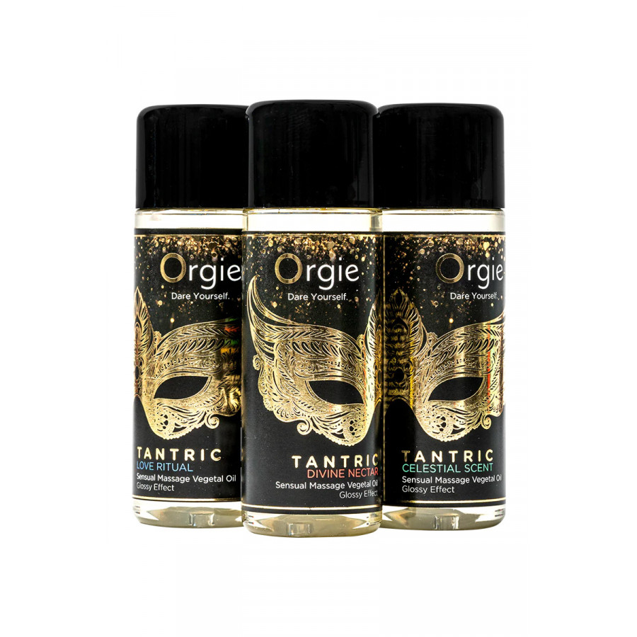 Coffret 3 huiles de massage Tantric Collection – Orgie