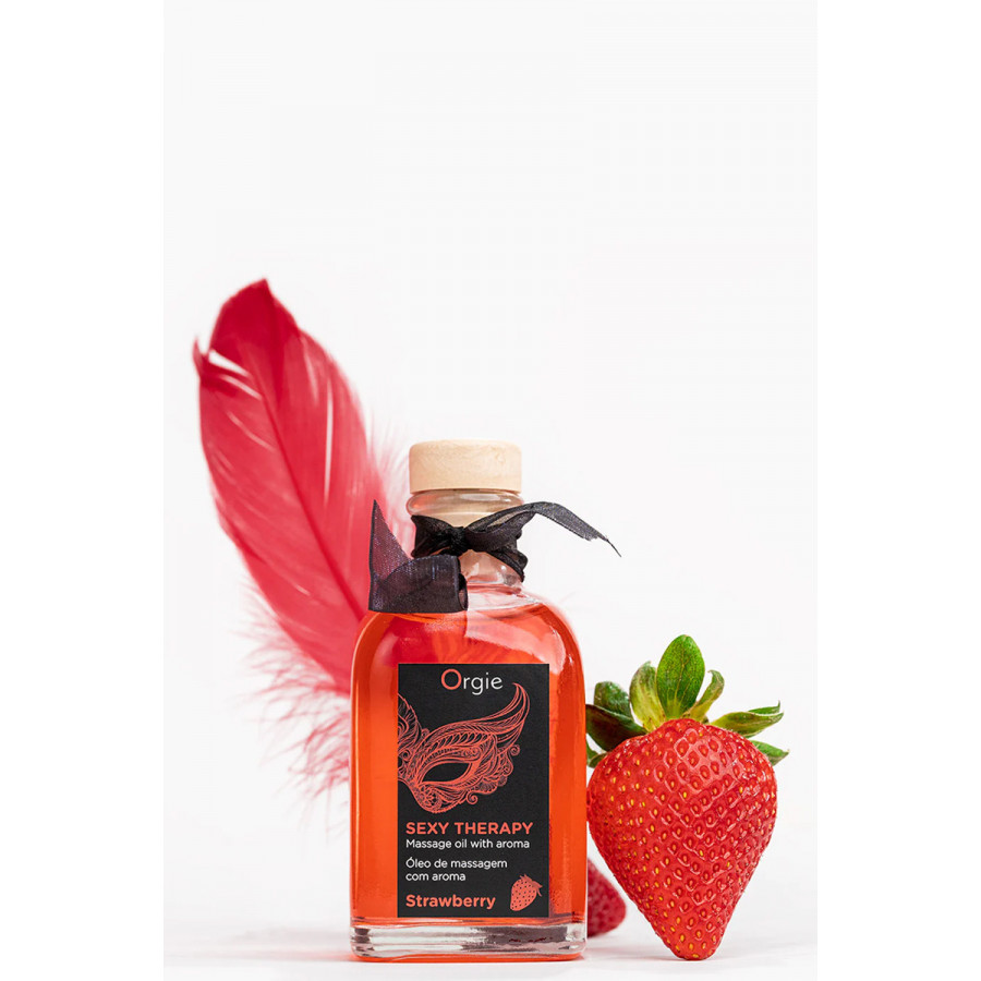 Huile de Massage Embrassable Fraise – Sexy Therapy – Ma Boutique en Folie