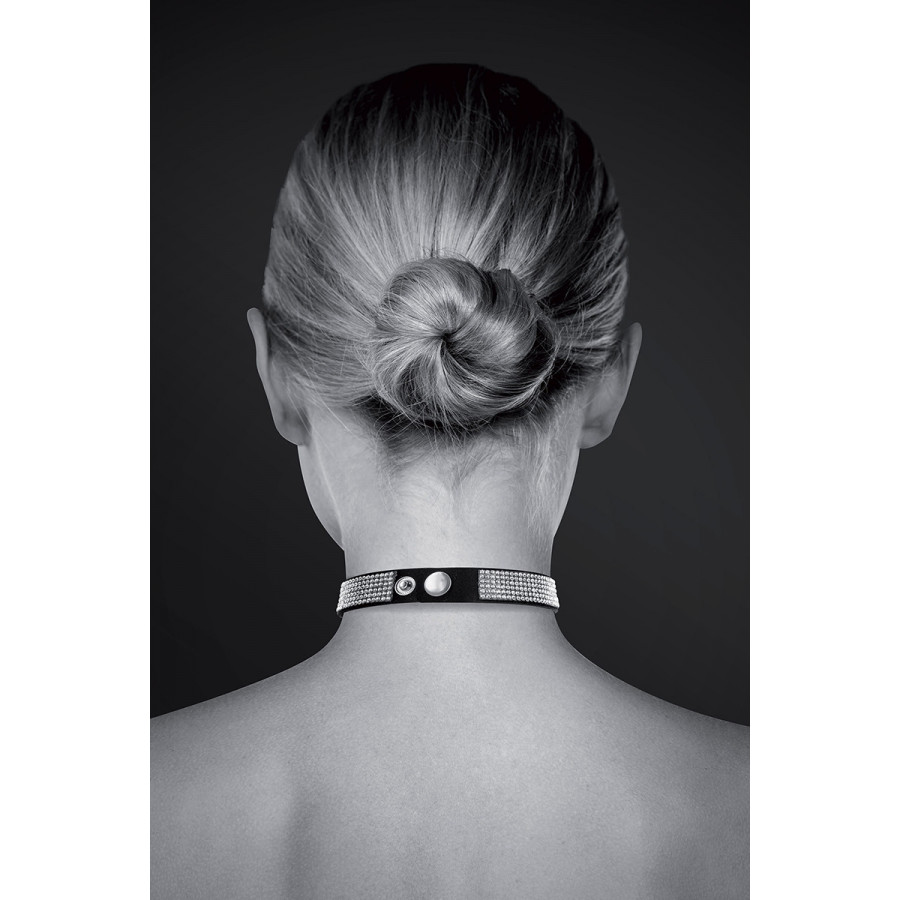 Collier Fétish Strass & Cœur – Bijou BDSM Glamour | MaBoutiqueEnFolie