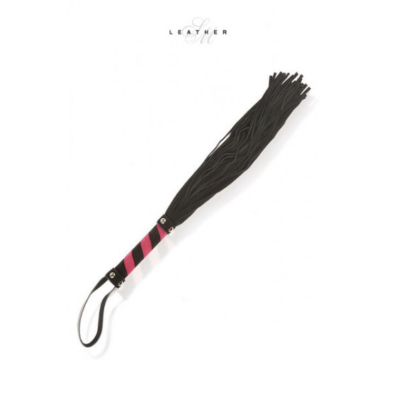 Martinet en Cuir Noir et Rose