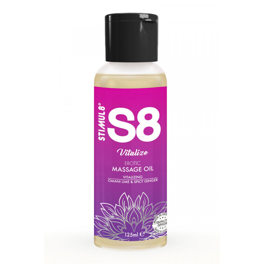 Huile de Massage S8 Vitalize – Citron Vert & Gingembre