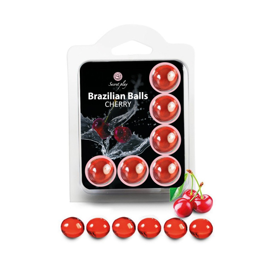 6 Brazilian Balls Cerise – Régalez-vous avec l’huile de massage à la cerise