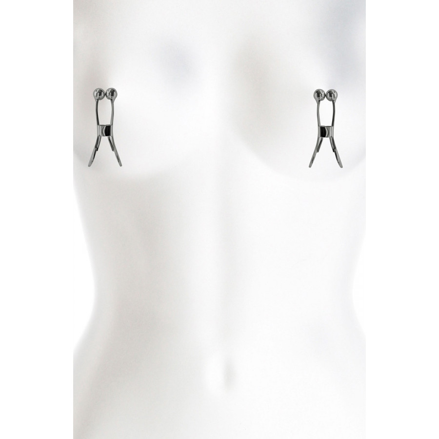 Pinces à tétons Bound noir – Accessoire BDSM sensuel