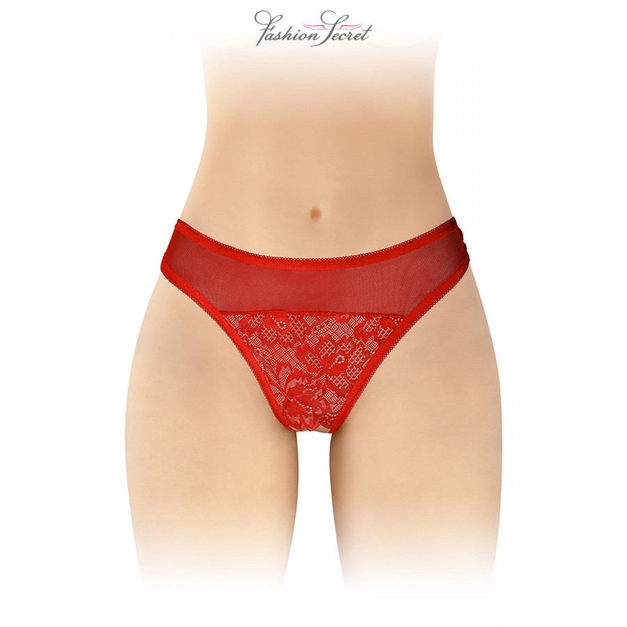 Tanga Rouge Ouvert Sexy Pas Cher - Livraison Rapide