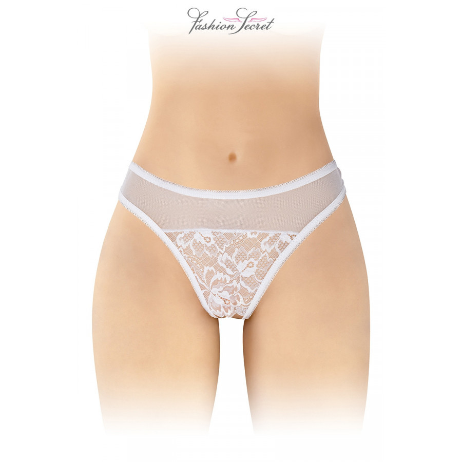 Tanga Blanc Ouvert Sexy Pas Cher - Livraison Rapide