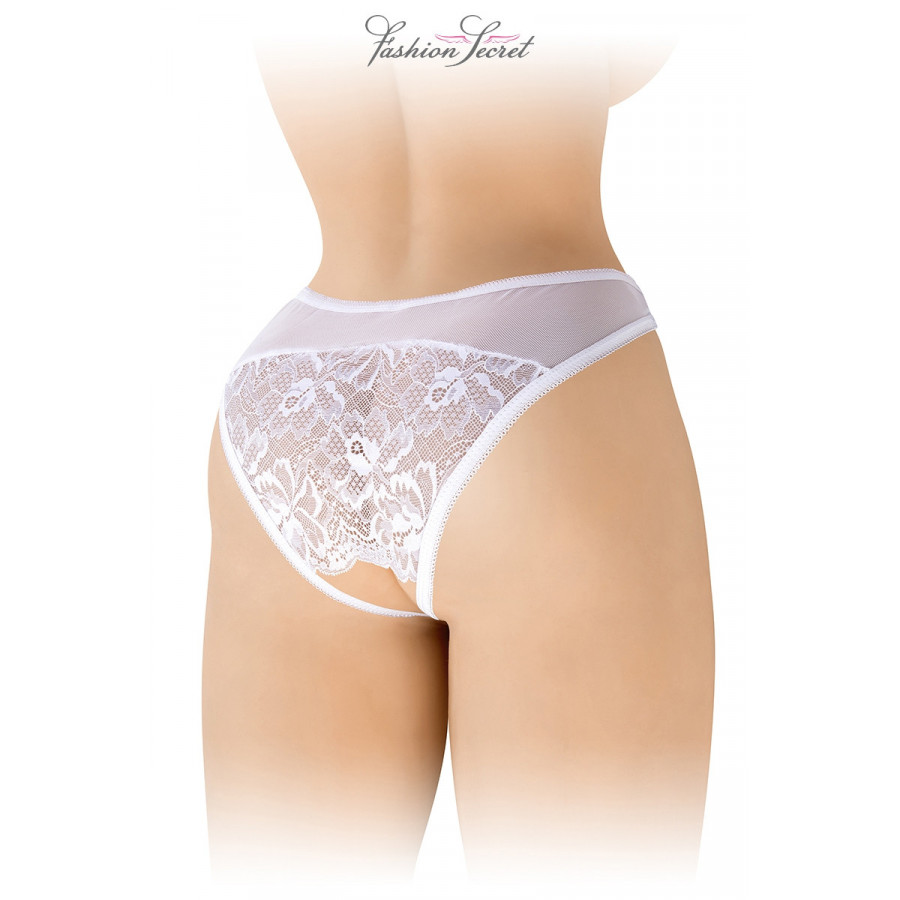 Tanga Blanc Ouvert Sexy Pas Cher - Livraison Rapide