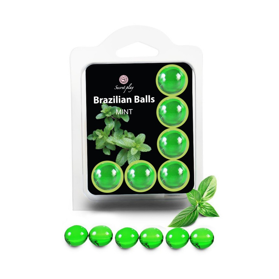 6 Billes de Massage Brazilian Balls Menthe – Huile de massage parfumée