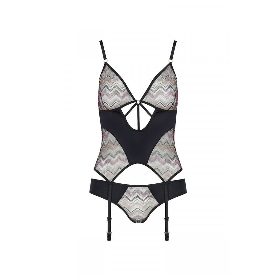 Guêpière et culotte noire – Lingerie sexy & élégante | Ma Boutique En Folie