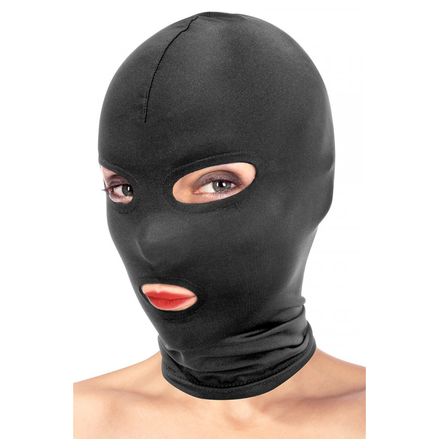 Cagoule BDSM 3 ouvertures Fetish Tentation – Masque sensuel & provocant