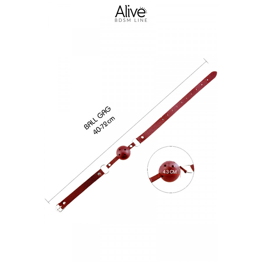Baillon Discrétion Rouge « Alive » – Accessoire BDSM