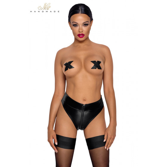Culotte Tanga Zippée Noir  Pas Cher  - Livraison Rapide