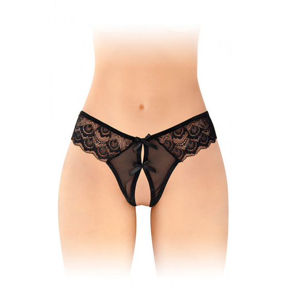String Ouvert Noir Pas Cher  - Livraison Rapide