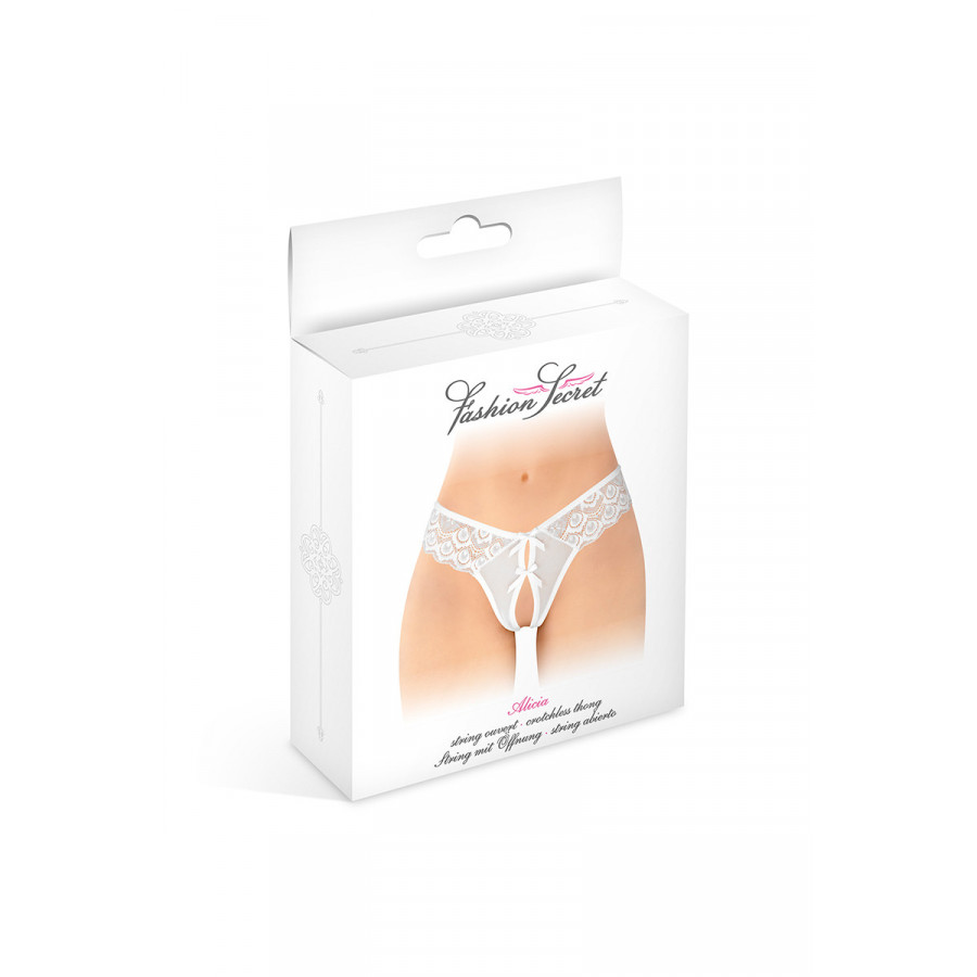 String ouvert Alicia blanc – Fashion Secret