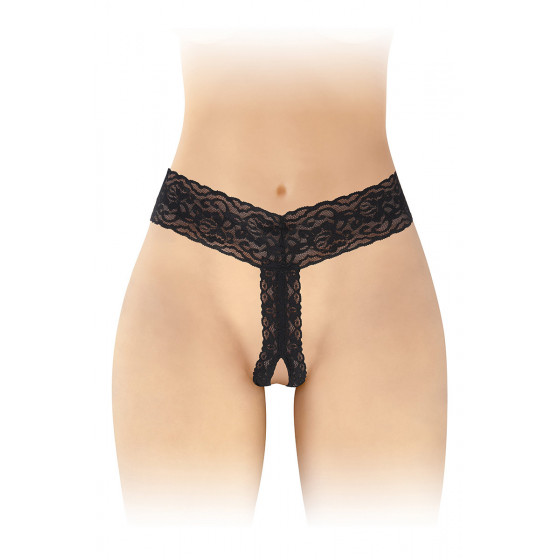 String Ouvert Anita Noir Pas Cher  - Livraison Rapide